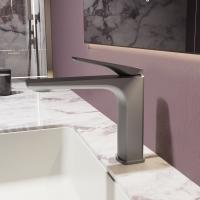 Смеситель для раковины Puro VBF-5P01GM, вороненая сталь