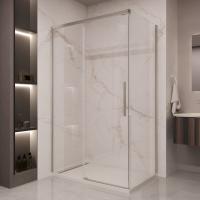 Душевой уголок Стелла (Stella) VSR-1ST9012CLBN, 1200*900, брашированный никель, стекло прозрачное