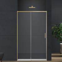 Душевая дверь Софт 2 (Soft 2) VDS-3SO2110CLG, 1100, брашированное золото, стекло прозрачное