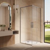 Душевой уголок Ультима (Ultima) VSS-7UL8090CLGM, 800*900, вороненая сталь, стекло прозрачное
