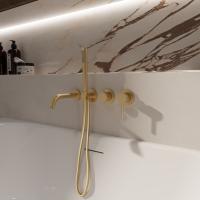 Смеситель для ванны Groove VBTW-4G1BG, встраиваемый, брашированное золото