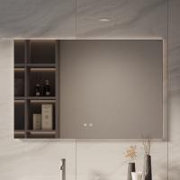 Зеркало с подсветкой VLM-4F120GM-2 1200х800 c сенсорным выключателем, антизапотевание, вороненая сталь