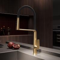 Смеситель для кухни Vincea VKF-118BG, брашированное золото