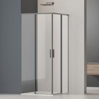 Душевой уголок Софт 2 (Soft 2) VSS-3SO2900CLGM, 900*900, вороненая сталь, стекло прозрачное