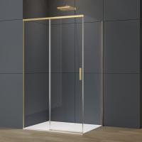 Душевой уголок Софт 2 (Soft 2) VSR-3SO29011CLG, 1100*900, брашированное золото, стекло прозрачное