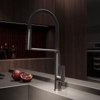 Смеситель для кухни Vincea VKF-118GM, вороненая сталь