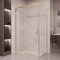 Душевой уголок Stella VSR-1ST9012CLG, 1200*900, брашированное золото, стекло прозрачное