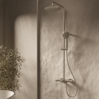 Душевая стойка Desire VSFS-1D1TBN термостатическая с изливом, 25см верх душ, брашированный никель