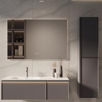 База под раковину Elise 1200 подвесная, 2 выкатных ящика soft close, серый матовый