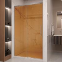 Душевая дверь Стелла (Stella) VDS-1ST120GSBN, 1200, брашированный никель, стекло янтарь