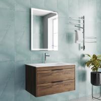 База под раковину Chiara 2D 800 подвесная, 2 выкатных ящика soft-close, С.Oak