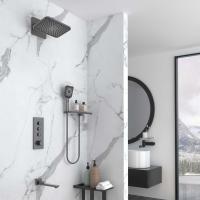 Душевой комплект VSFW-433TI4RGM встраиваемый, термостат, трехрежимный, вороненая сталь