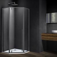 Душевой уголок Penta VSP-3P900CLGM, 900*900, вороненая сталь, стекло прозрачное Душевой уголок Penta VSP-3P900CLGM, 900*900, вороненая сталь, стекло прозрачное