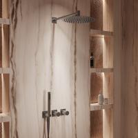 Душевой комплект Alto VSFW-6AL1GM встраиваемый, 2 режима, 30см S304 верх душ, вороненая сталь