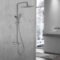 Душевая стойка Next VSFS-1N1TGM термостатическая с изливом, 25см верх душ, вороненая сталь