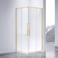 Душевой уголок Slim-N VSS-4SN900CLG, 900*900, брашированное золото, стекло прозрачное