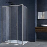Душевой уголок Alpha VSR-3AL8011CLGM, 1100*800, вороненая сталь, стекло прозрачное Душевой уголок Alpha VSR-3AL8011CLGM, 1100*800, вороненая сталь, стекло прозрачное