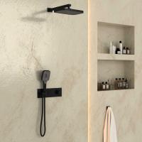 Душевой комплект VSFW-422T1MB встраиваемый, термостатический, двухрежимный, черный