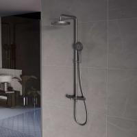 Душевая стойка Rim VSFS-2RM1GM с изливом, вороненая сталь