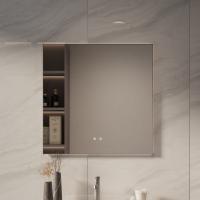 Зеркало с подсветкой VLM-4F800GM-2 800х800 c сенсорным выключателем, антизапотевание, вороненая сталь