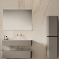 База под раковину Caprise 1000 подвесная, 1 выкатной ящик soft close, светло-серый матовый