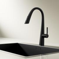 Смеситель для кухни Vincea VKF-176MB, черный