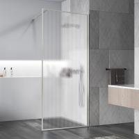 Душевая перегородка Волк-Ин (Walk-In) VSW-1HP900FLBN, 900*2000, брашированный никель, стекло рифленое