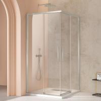 Душевой уголок Слим 8мм (Slim 8mm) VSS-4SL900CLBN, 900*900, брашированный никель, стекло прозрачное