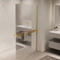 Душевая перегородка Walk-In VSW-1HR100MRG, 1000*2000, матовый золотой, стекло зеркальное Душевая перегородка Walk-In VSW-1HR100MRG, 1000*2000, матовый золотой, стекло зеркальное