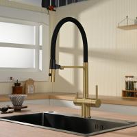 Смеситель для кухни Vincea VKF-120BG, брашированное золото