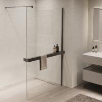 Душевая перегородка Walk-In VSW-1HR900CLGM, 900*2000, вороненая сталь, стекло прозрачное