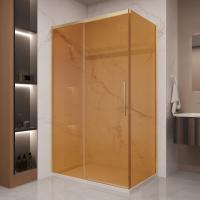 Душевой уголок Stella VSR-1ST9012GSG, 1200*900, брашированное золото, стекло янтарь