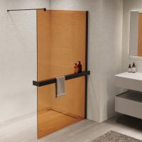 Душевая перегородка Walk-In VSW-1HR900GSB, 900*2000, черный, стекло янтарь Душевая перегородка Walk-In VSW-1HR900GSB, 900*2000, черный, стекло янтарь