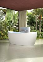 Ванна из искусственного камня Vincea VBT-6S03MW, 1700*800*630, белый мат., слив-перелив в комплекте