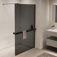 Душевая перегородка Walk-In VSW-1HR100CGB, 1000*2000, черный, стекло тонированное Душевая перегородка Walk-In VSW-1HR100CGB, 1000*2000, черный, стекло тонированное