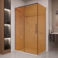 Душевой уголок Stella VSR-1ST9012GSGM, 1200*900, вороненая сталь, стекло янтарь