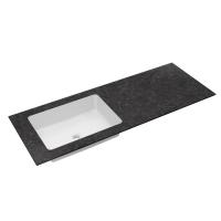 Столешница из натурального мрамора с интегрированной раковиной VWTB-4LX140VB-L, левая,черный Версаче