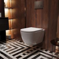 Унитаз подвесной Globo VT1-74T Tornado, цвет белый, ультратонкое soft-close сиденье