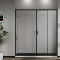 Душевая дверь Сити (City) VDS-5CT2170CLB, 1700, черный, стекло прозрачное