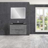 База под раковину Mia 800 подвесная, 2 выкатных ящика soft close, Beton