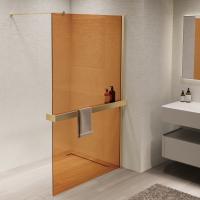 Душевая перегородка Walk-In VSW-1HR900GSG, 900*2000, матовый золотой, стекло янтарь Душевая перегородка Walk-In VSW-1HR900GSG, 900*2000, матовый золотой, стекло янтарь