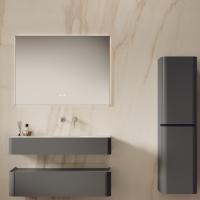 База под раковину Caprise 1000 подвесная, 1 выкатной ящик soft close, серый матовый