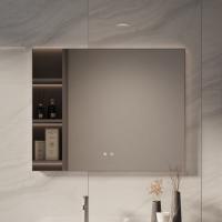 Зеркало с подсветкой VLM-4F100GM-2 1000х800 c сенсорным выключателем, антизапотевание, вороненая сталь