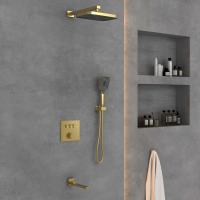Душевой комплект VSFW-4311BG встраиваемый, трехрежимный, брашированное золото