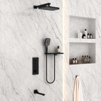 Душевой комплект VSFW-431T1RMB встраиваемый, термостатический, трехрежимный, черный