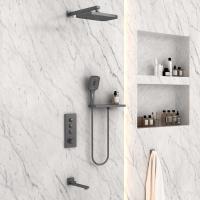 Душевой комплект VSFW-431T1RGM встраиваемый, термостатический, трехрежимный, вороненая сталь