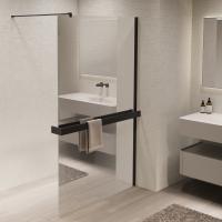 Душевая перегородка Walk-In VSW-1HR100MRB, 1000*2000, черный, стекло зеркальное Душевая перегородка Walk-In VSW-1HR100MRB, 1000*2000, черный, стекло зеркальное