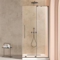 Душевая перегородка Волк-Ин (Walk-In) VSW-4WSL120CLGM-R, правая, 1200*2000, вороненая сталь, стекло прозрачное