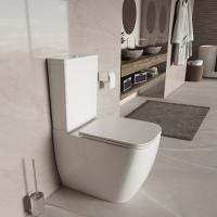 Унитаз-компакт Tornado Bien VT2-51T безободковый, белый, ультратонкое сиденье soft-close, P-trap
