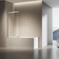 Душевая шторка на ванну VSB-6E900CL-L, 900*1400, хром, стекло прозрачное, левая